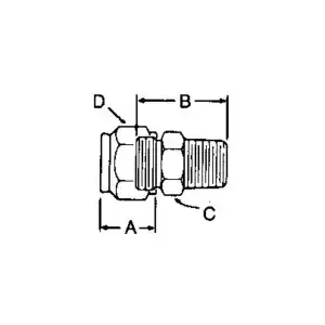 Lincoln Industrial 69068-9 TUBE CONNECTOR SS