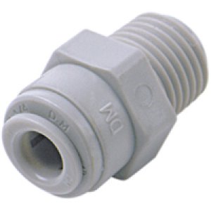 D24250638 Straight Adapter, 3/8" tube O/D, 3/8" NPT thread