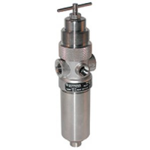 B05-238-M1LA B05 series, stainless steel filter/regulator, relieving, 5 to 125 PSI outlet pressure range, 5 µm, 1/4" PTF ports, with manual drain