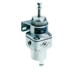B38-240-B1KA B38 Series stainless steel precision filter/regulator, 1/4" PTF ports, relieving,  manual drain, 5 um, 4 to 100 PSI outlet pressure range