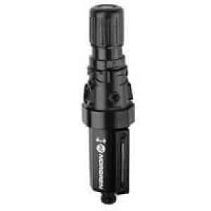 B64G-NNK-MD3-RMN B64 Series, filter/regulator, relieving, without gauge, manual drain, 40 µm, 5 to 150 PSI outlet range, non-threaded ports for use with yoke assembly