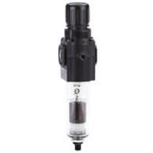 B72G-3AK-AL3-RMN Excelon B72G Series, filter/regulator, relieving, without gauge, auto  drain, 40 µm, 5 to 150 PSI outlet range, 3/8" PTF ports, transparent  bowl without guard