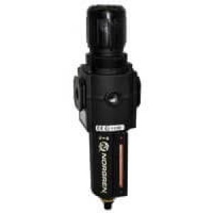 B73G-2GK-AD3-RMN Excelon B73G Series, filter/regulator, 1/4" ISO G ports, relieving, 40 µm, auto drain, metal bowl with sight glass, without gauge