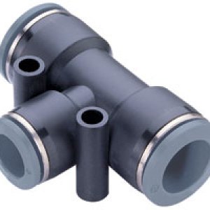 C206A0402 Union tee (unequal), 1/4" tube O/D, 5/32" tube O/D
