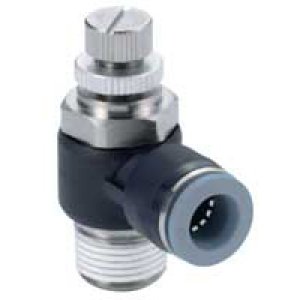C2VA00110 Banjo flow control (regulating out), 10/32 UNF thread, 1/8" tube O/D