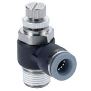 C2WA00228 Banjo flow control (regulating in), 1/4" NPT thread, 5/32" tube O/D