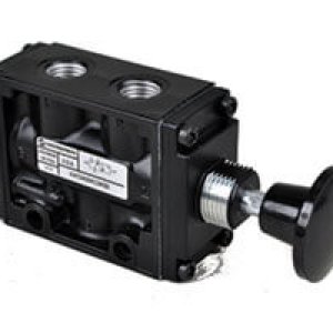K41DA00KC0KB0 Nugget 200 Series 3/2 palm button/end cap (non-detented) 1/4" NPT ported valve