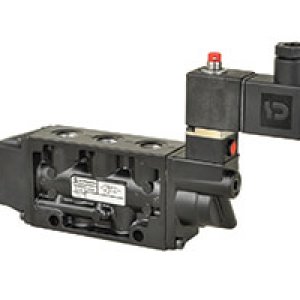 K71EA00KS6KV1 Nugget 200 Series 120Vac 5/2 non-locking solenoid actuated/spring return 3/8" NPT ported valve