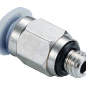 M24250110 Straight adapter (external and internal hex), 1/8" O/D tube, 10/32" UNF thread