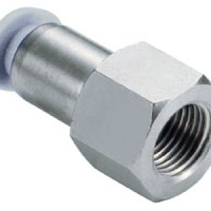 M24260110 Straight adapter (female thread), 1/8" tube O/D, 10/32" UNF port