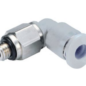 M24470110 90° Swivel Elbow Adapter, 1/8" tube O/D, 10/32" NPT thread