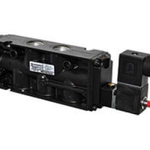 SPUS/MN01CGA75ATTC Nugget 500 Series 120Vac 5/2 non-locking solenoid actuated/air assisted spring return 1/2" NPT ported valve