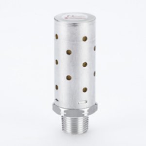 MB001A Quietaire Series, heavy duty muffler, 1/8" NPT male thread,brass wire element