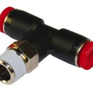 C01670618 Swivel tee adaptor, 6mm tube O/D, 1/8" ISO R thread