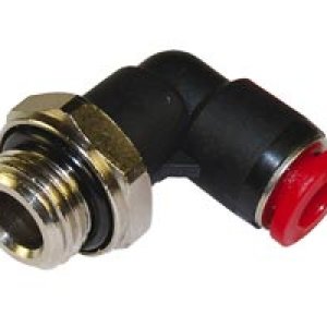 C02470405 90° Swivel elbow adaptor, 4mm tube O/D, M5 thread