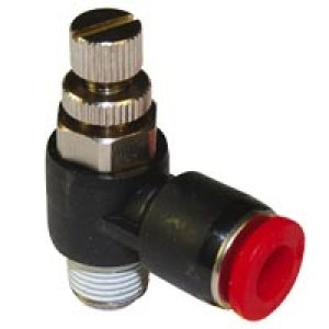 C0SA00418 Banjo Flow Control (in), 4mm tube O/D, 1/8" ISO R thread