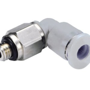 M02470606 90° Swivel Elbow Adaptor, 6mm tube O/D, M6 thread