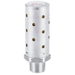 MBP10B Quietaire Series, heavy duty muffler, 1-1/4" NPT male port,brass wire element