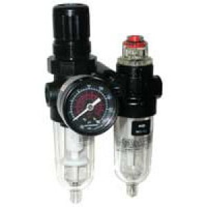 PTH-201-M1AA 07 Series (PTH) miniature filter with regulator and lubricator, manual drain, transparent bowl, micro-fog lubricator, 1/4" PTF ports, without gauge