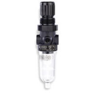 B07-102-M1KA B07 miniature filter/regulator with manual drain, with gauge, 1/8" NPT ports