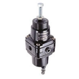 B38-200-B1KA B38 Series aluminum precision filter/regulator, 1/4" PTF ports, relieving,  manual drain, 5 µm, 4 to 100 PSI outlet pressure range