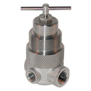 R05-232-RNLA R05 Series, stainless steel regulator, 1/4" NPT ports, relieving, 5 to 125 PSI outlet pressure range