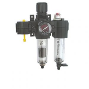 BL72-201A Excelon BL72 Series Combination FRL, 1/4" PTF ports, automatic drain, relieving regulator, micro-fog lubricator, transparent bowl