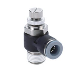C2VA00410 Banjo flow control (regulating out), 10/32 UNF thread, 1/4" tube O/D