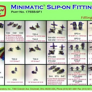 Clippard 17555-SF1 MINIMATIC SLIP-ON FITTINGS KIT